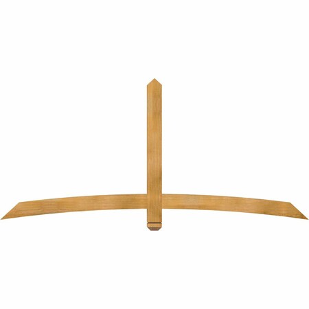 Ekena Millwork Bellingham Rough Sawn Timber Gable Bracket, Western Red Cedar, 84"W x 38"H x 2"D x 4"F, 11/12 Pitch GBW084X38X0204BEL00RWR